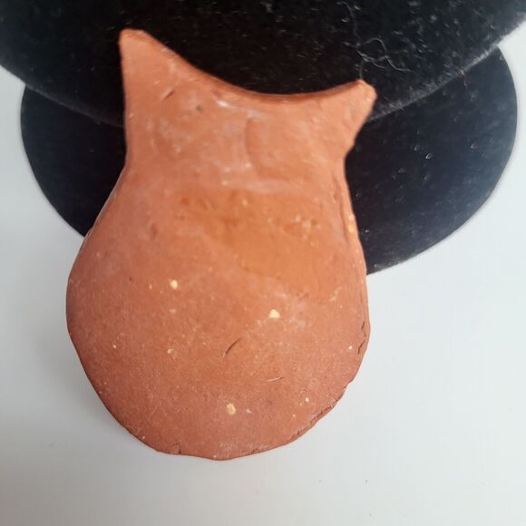 Artisan Ceramic Owl Tile 3" - Picture 3 of 3